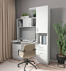 Стіл комп'ютерний Монако пенал правий білий