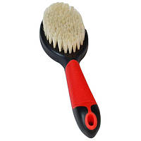 Щетка для собак и кошек из натуральной щетины Flamingo Brush Pigs Hair 23 см Черный с красным BS, код: 7937113