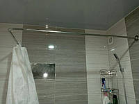 Карниз з неіржавіючої сталі кутовий (90°) 180*80 для штори (ванна, душ)