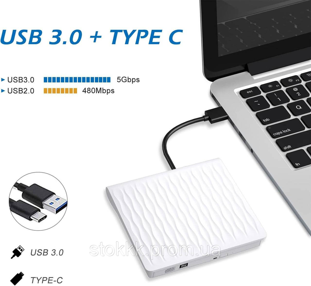 Зовнішній портативний DVD USB 3.0 DANGZWDVD-привід для ноутбуків