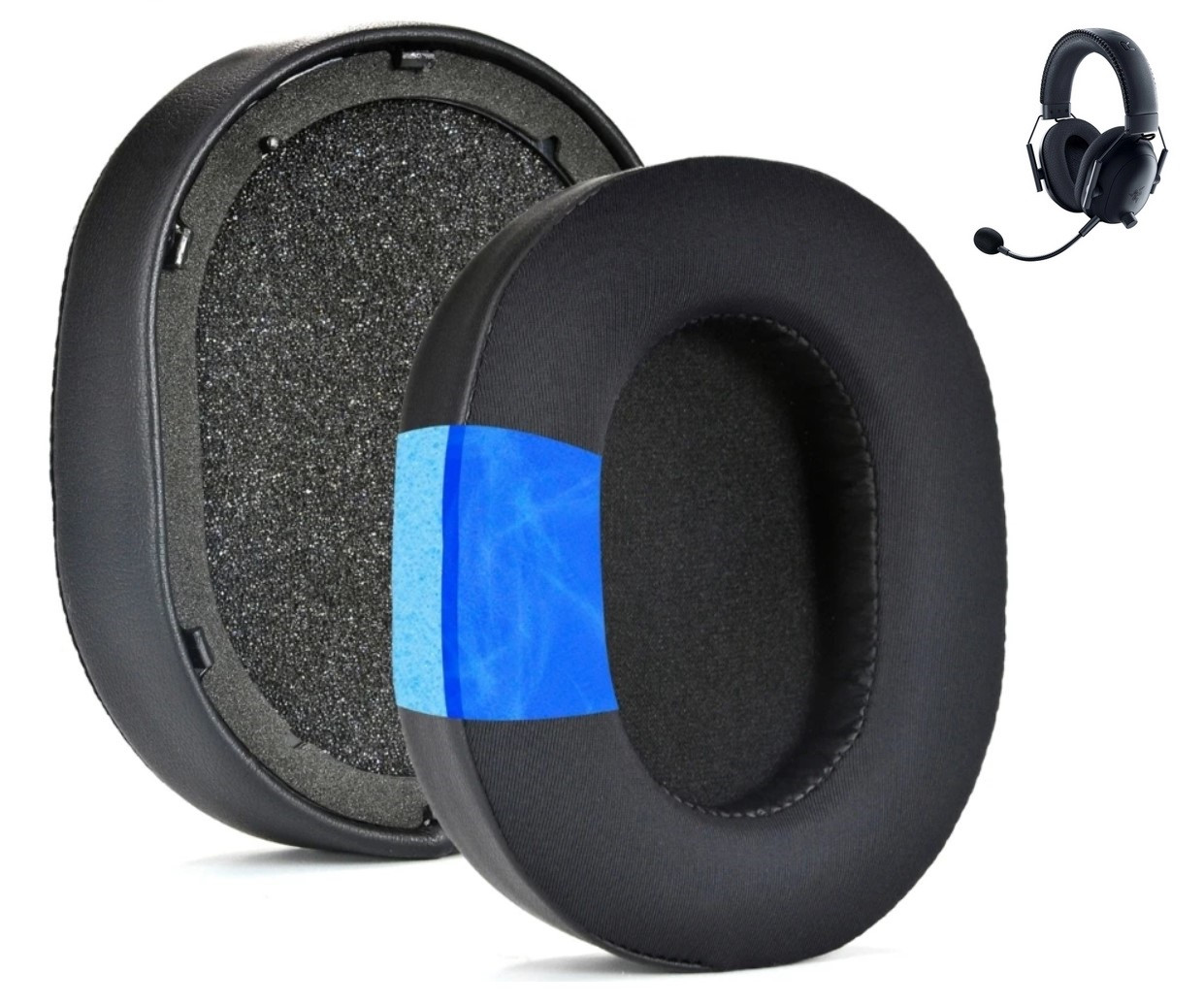 Амбушури для навушників earpads Razer Blackshark V2 PRO Wireless 2023 Тканина + Охолоджувальний гель, фото 1