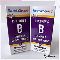 Superior Source Kids B complex Комплекс вітамінів групи В та С для дітей, 60 швидкорозчинних таблеток