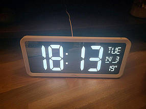 Настінний електронний годинник Technoline WS8130 | Стильний дизайн, Великий LCD-дисплей, Календар, Термометр, фото 2