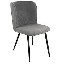 Стілець кухонний, офісний з м'якою спинкою F-11 вельвет BL темно-сірий Fly