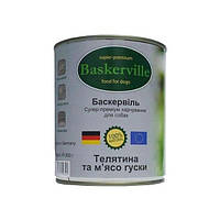 Влажный корм для собак Baskerville Телятина и мясо гуся 800 г (4250231598401) TT, код: 7999733