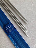 Спицы носочные для вязания тефлоновые длина 20см / 5шт размер 3.5мм