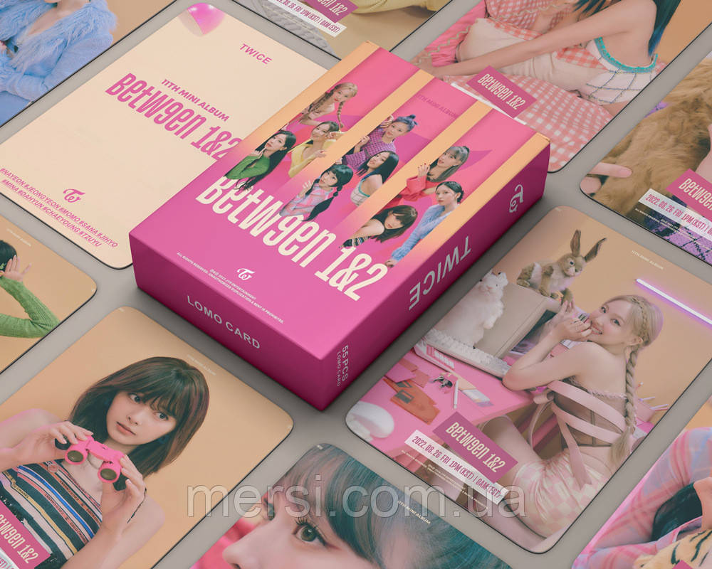 Фотокарточки K-POP lomo card карточки Twice - between 1&8 3 -  55 шт, фото 1