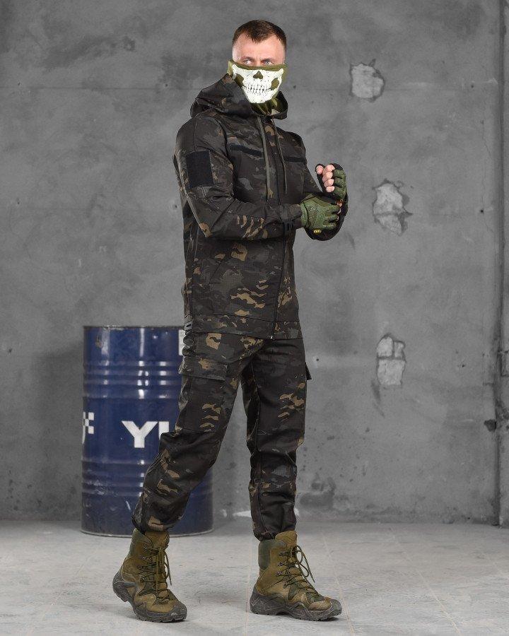 Тактический костюм Muraena черный мультикам SS - фото 2 - id-p2181933815
