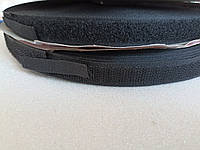 Липучка швейная пришивная 2см (текстильная застежка) черная 22.5м