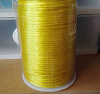 Шнур корсетный 2мм атласный цвет желтый