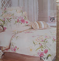 Полуторний комплект постіль " Єва" з натуральних тканин, сатин