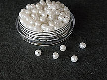 Бусини перлів пластик 6 мм (20 г) колір білий перламутр