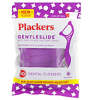 Plackers Gentleslide зубочистки с нитью мята 90 шт.