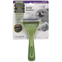 Инструмент для средней и длинной линяющей шерсти собак Safari Shed Magic MEDIUM 9,3х16 см (76 MY, код: 7765408