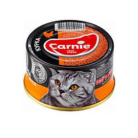 Влажный корм для взрослых кошек Carnie паштет мясной с курицей 90 г (4820255190518) IN, код: 7994990