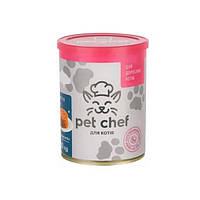 Влажный корм для взрослых кошек Pet Chef мясной паштет с рыбой 360 г (4820255190396) PR, код: 7995016
