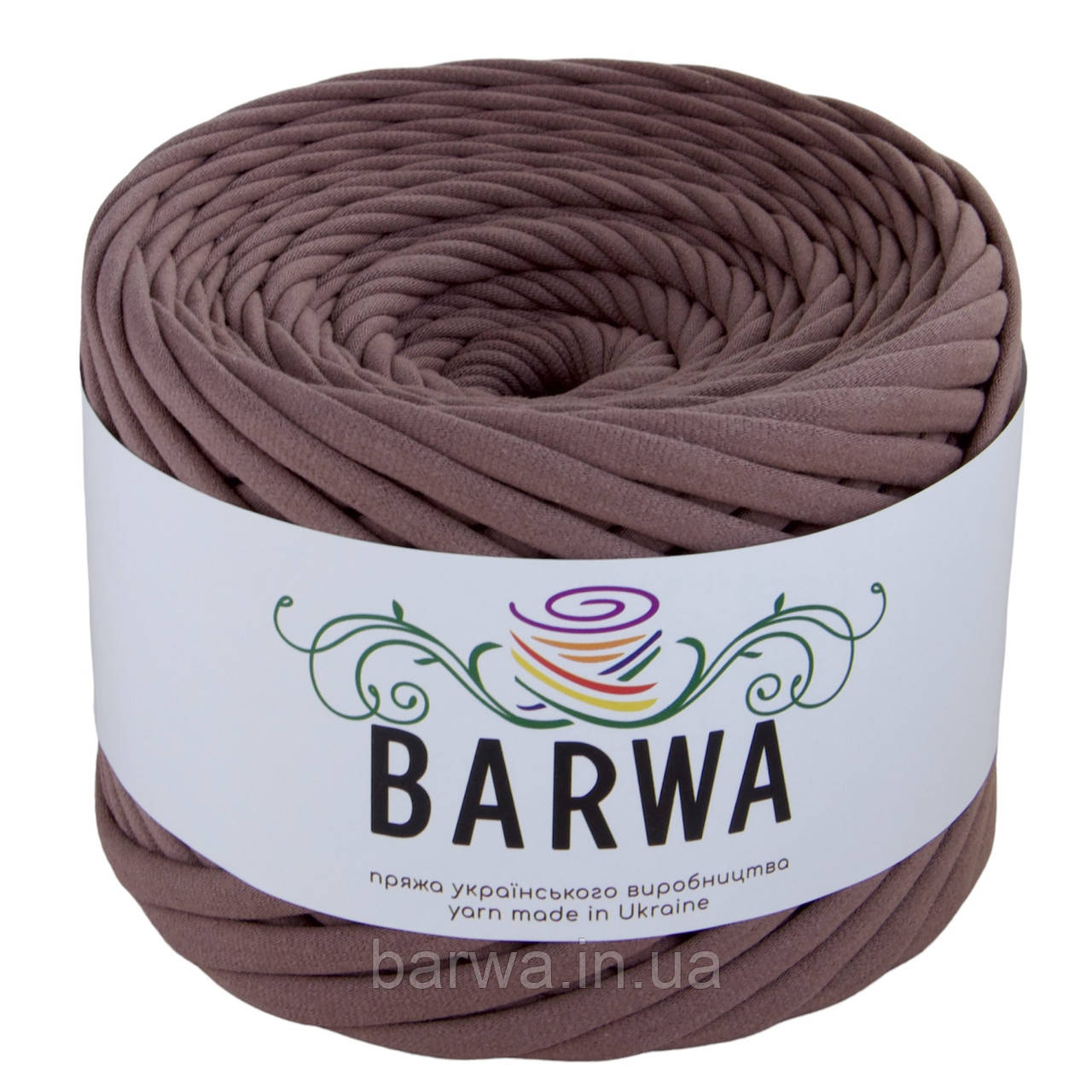 Пряжа трикотажна BARWA 5-7 мм, колір Какао