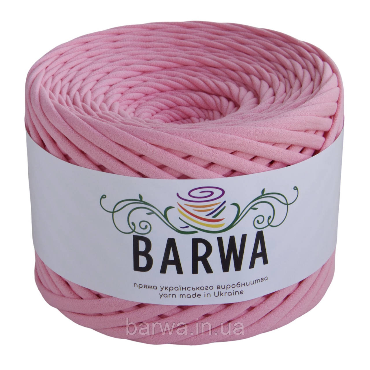 Пряжа трикотажна BARWA  5-7 мм, колір Полуничний мус