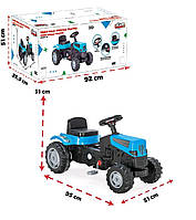 Трактор 07-324 пищалка на руле, резиновые накладки на колеса, регулируемая посадка сиденья, инструкция