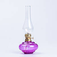 Керосиновая лампа светильник из стекла маленькая Фиолетовый