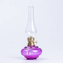 Гасова лампа світильник зі скла маленька Фіолетовий