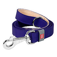 Поводок для собак кожаный WAUDOG Classic Ш 20 мм Дл 122 см Фиолетовый IN, код: 7936903