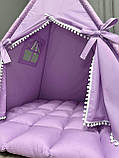 Вігвам Лавандовий БОНБОН Повний комплект, вігвам дитячий, вігвам для дівчинки, вігвам для дітей, дитяча палатка, дитяча палатка, фото 5