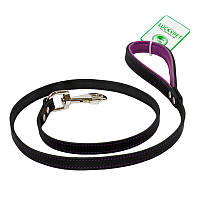 Поводок кожаный Lucky Pet 1.4 120 см черно-фиолетовый (4820224217482) IN, код: 7999798