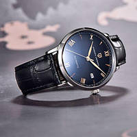 Часы Механические Pagani Design PD-1759 Silver-Black, мужские, с автоподзаводом, кожаный ремень, Device Clock