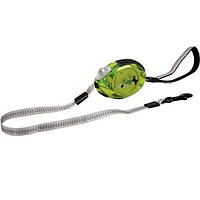 Поводок рулетка для собак Dogx2GO Belt Glassy S зеленая для собак до 12 кг длина 2 м Flamingo NB, код: 7721230