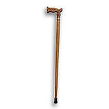 Різьблена тростина, палиця, коштур для ходьби для людей похилого віку інвалідів або для іміджу з написом, фото 2