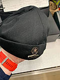 Кепка без козирка Докер Безкозирка з металевим логотипом Чорна 56-60 см, фото 4