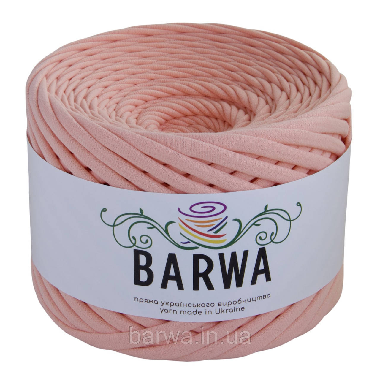 Пряжа трикотажна BARWA 5-7 мм, Персиковий мус
