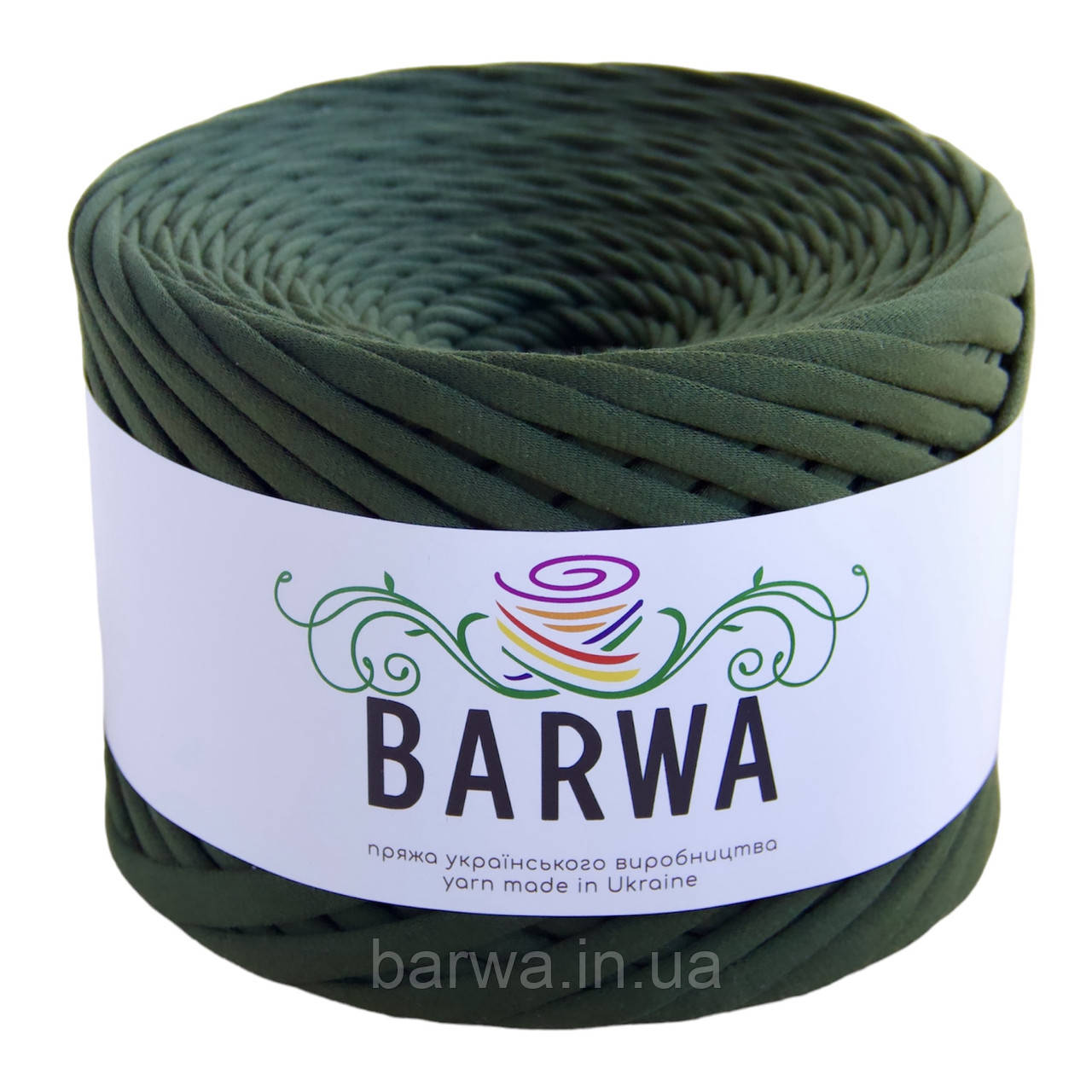 Пряжа трикотажна BARWA 5-7 мм, Мілітарі