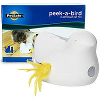 Интерактивная игрушка для котов PetSafe Peek-a-Bird Electronic Cat Toy 10х15,6х12 см Белый (7 DS, код: 7937454