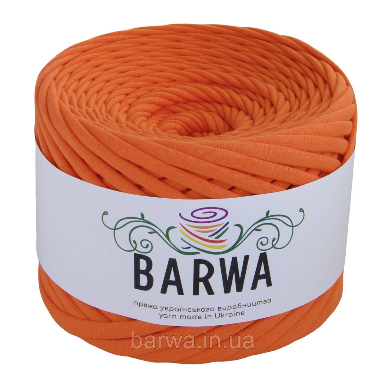 Пряжа трикотажна BARWA  5-7 мм, колір Оранж
