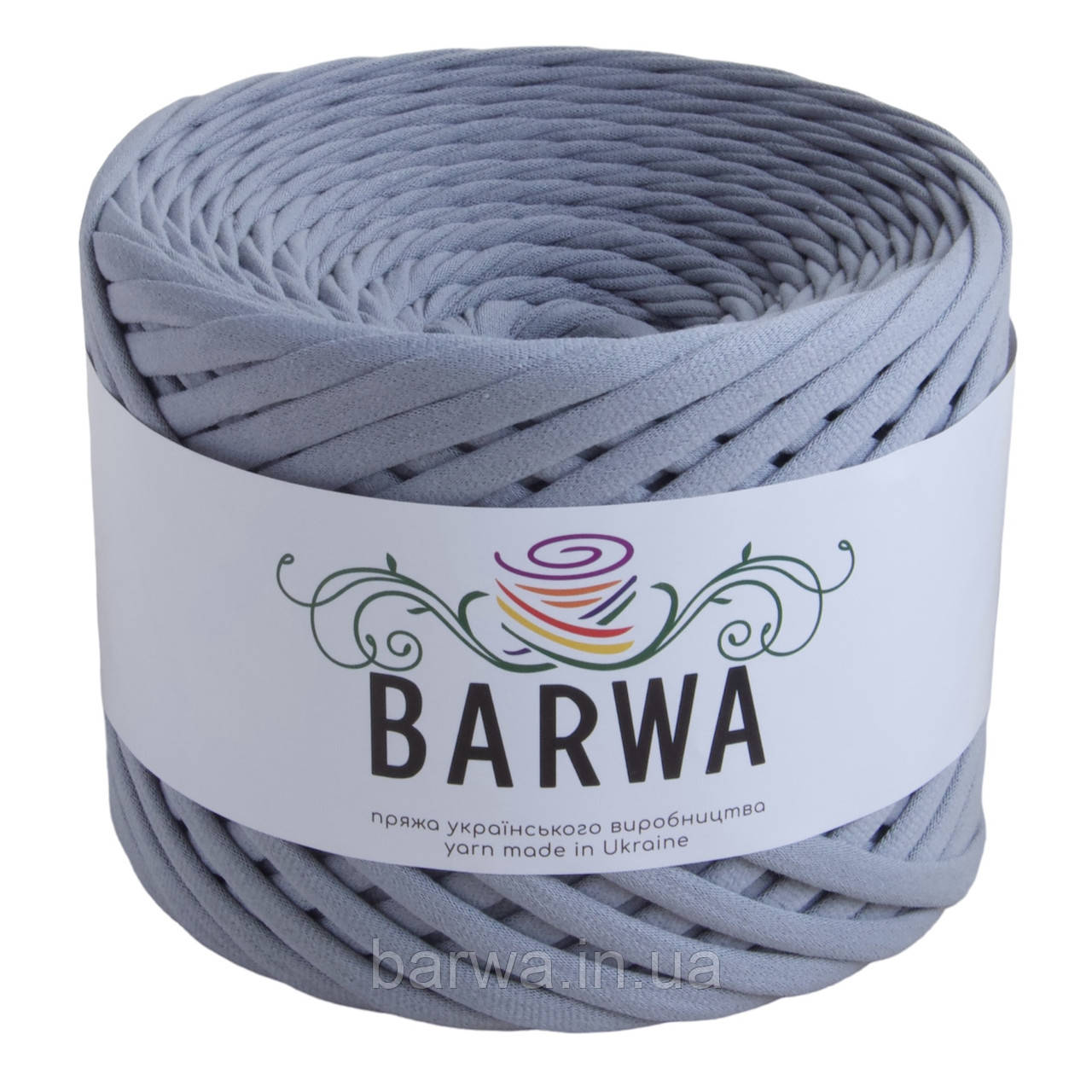 Пряжа трикотажна BARWA 5-7 мм, Туман