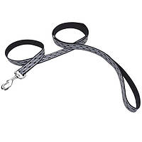 Светоотражающий поводок для собак Coastal Lazer Brite Reflective Leash 1.6 х 120 см черное зв KS, код: 7721101