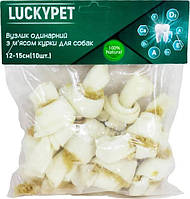 Узелок одинарный Lucky Pet 4 со вкусом мяса курицы 12 - 15 см 10 шт уп (4820268551108) NX, код: 7998146