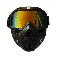 Мотоциклетная маска очки RESTEQ, лыжная маска, маска для моноколеса, велосипеда или квадроцикла (оранжевая)