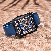 Кварцевий годинник Pagani Design PD-1725 Black-Blue, чоловічий, кварцовий механізм, з підсвічуванням, D C