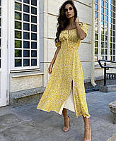Сукня жіноча літня із софту з квітковим принтом (Норма), фото 6