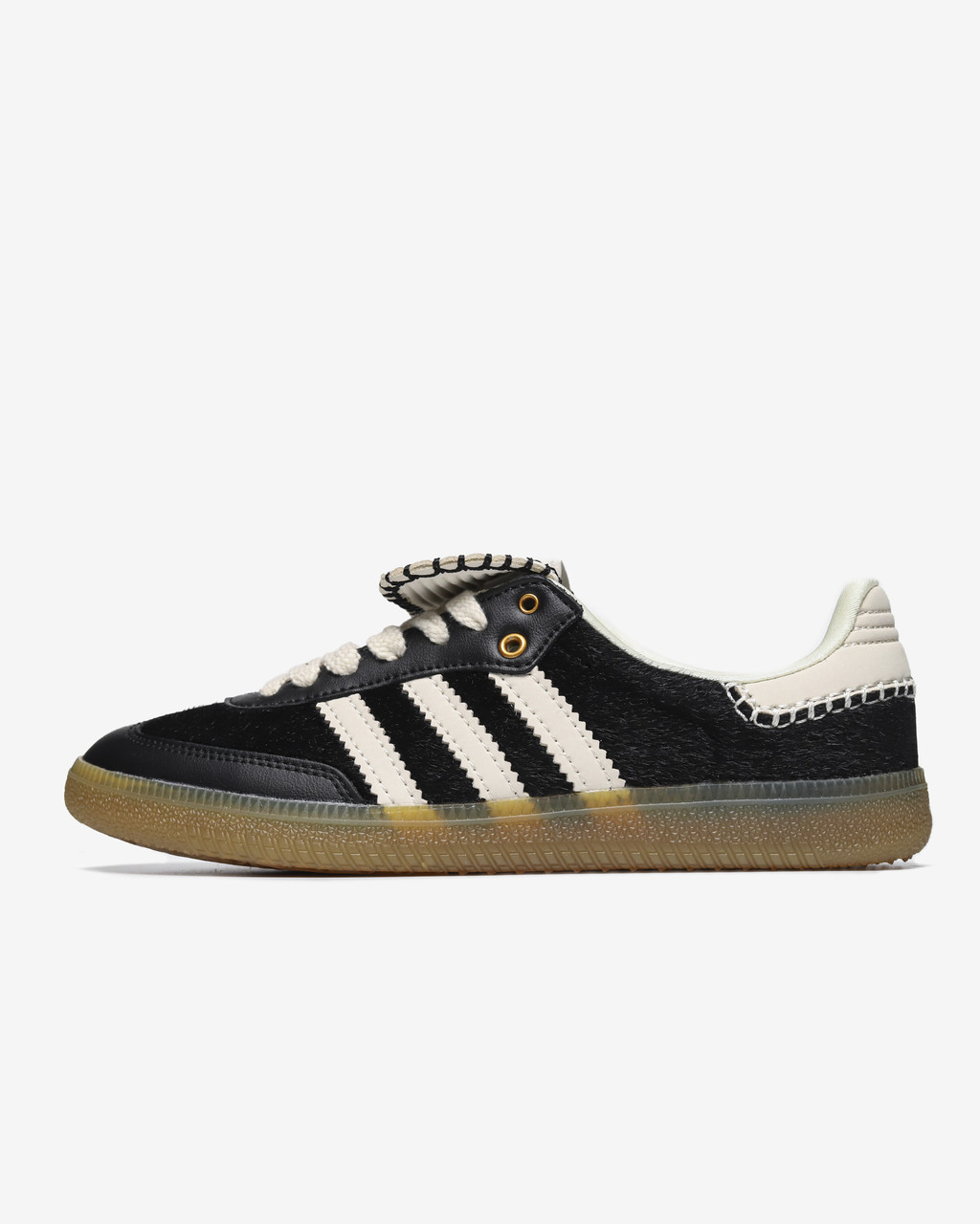 Жіночі Кросівки Adidas Samba Pony x Wales Bonner Black / Адідас Самба Поні Уельс Боннер Чорні з Бежевим