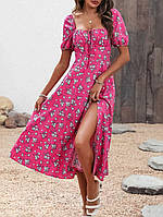 Сукня жіноча літня із софту з квітковим принтом (Норма), фото 6