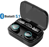 Беспроводные TWS наушники Bluetooth 5.1 True Wireless SKY10. Кейс, повербанк, LED подсветка Black