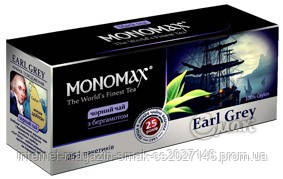 Чай Мономах «Earl Grey» (Ерл Грей), чорний з бергамотом, 25 пакетів, фото 2