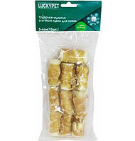 Лакомства для собак Lucky Pet Трубочка рулетик 1 с мясом курицы 3-4 см 10 шт (4820268551399) MD, код: 7998128