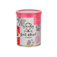 Влажный корм для взрослых кошек Pet Chef паштет мясное ассорти 360 г (4820255190402) UP, код: 7995001