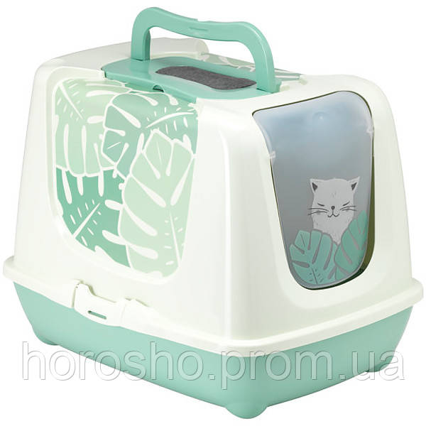 Закритий туалет для котів з вугільним фільтром і совком Moderna Trendy Cat Eden 57.3х44.4х43.8 HR, код: 7890953