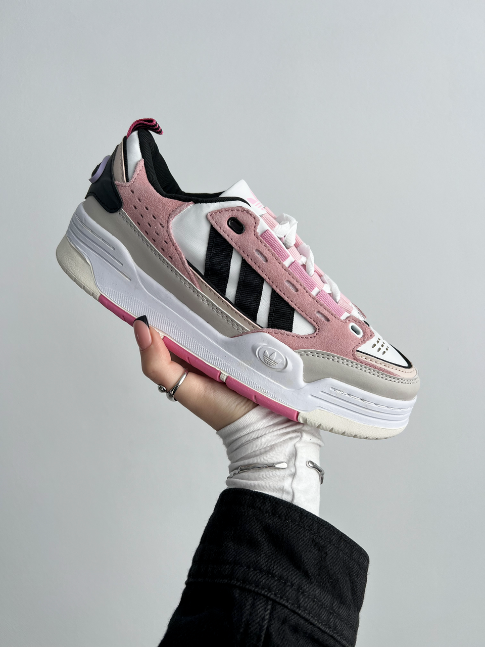 Жіночі Кросівки Adidas Adi2000 White Beige Pink / Адідас Аді2000 Білі з Бежевим та Рожевим